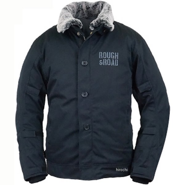 正規品〔ROUGH＆ROAD〕 RR7691 N-1RボアウインタージャケットFP 秋冬 防風 パッド標準装備 中綿入り ウォームマックス ラフアンドロード 【バイク用品】