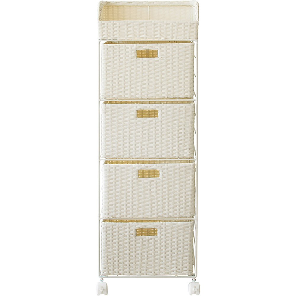 楽天市場】サカベ サカベ ラタン調チェスト4段ワイド ブラウン | 価格