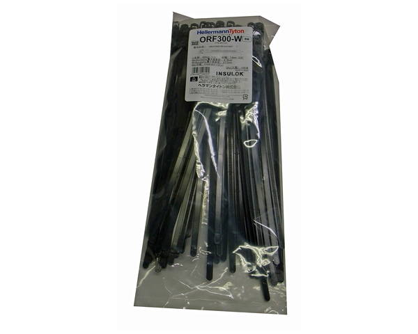 ヘラマンタイトン アウトレバー・リピートタイ 黒 ORF300-W 屋内外用