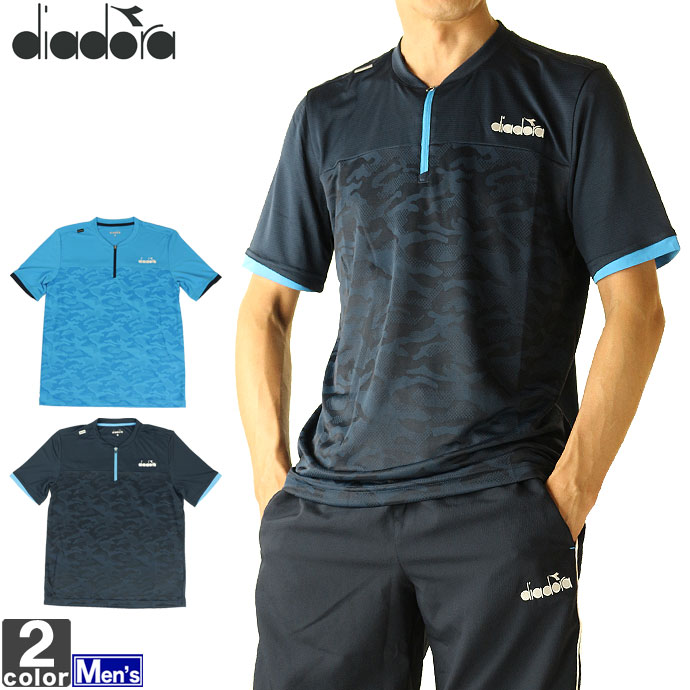 楽天市場】ディアドラ diadora メンズ テニスウェア ZIPトップ ブルー