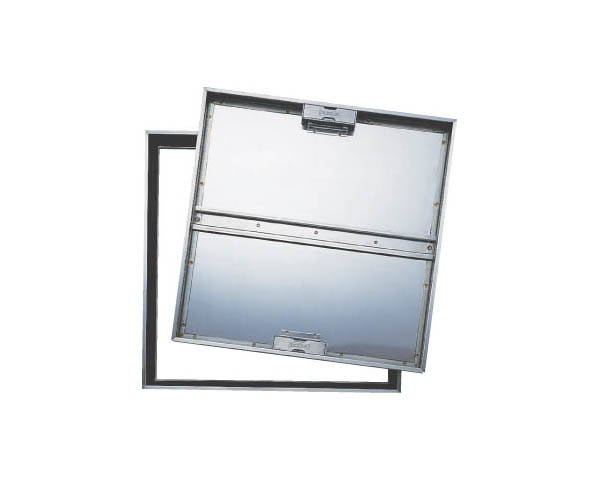 DAIKEN 床点検口アンダーハッチ 450×450 ステン枠防水防臭 ハンドル無 ■▼849-3641 FSPPD45N 1台 床点検口アンダーハッチ 450×450 アルミ枠 鋼製下地用 ダイケン 床下