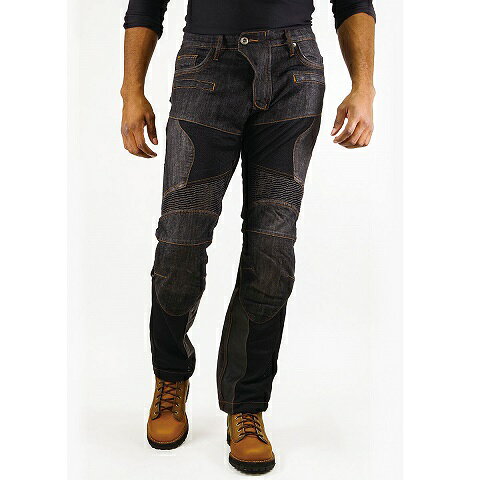 KOMINE コミネ WJ-741S スーパーフィットプロテクトレザーメッシュジーンズ DEEP INDIGO WS S/F Protect Leather M-Jeans 07-741
