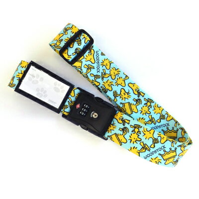 スヌーピー　スーツケースベルト　ウッドストック　総柄　ＴＳＡロック付き