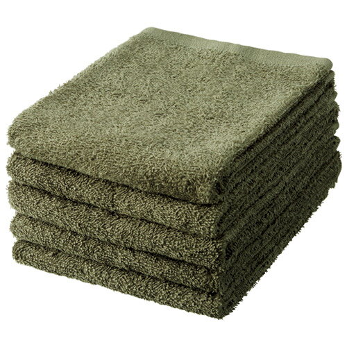 オーミケンシ フェイスタオル  ダークグリーン