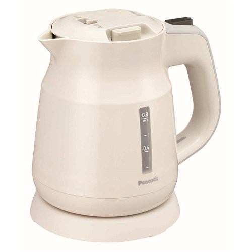ピーコック peacock WFK-08-W ホワイト 電気ケトル 0.8L WFK08W