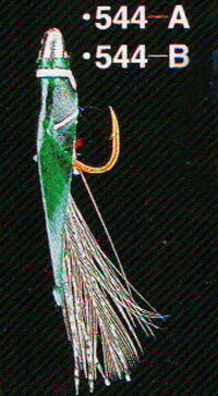 林釣漁具製作所 土佐カブラ ミドリ皮毛付 金 544A 9号