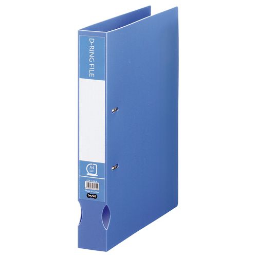 TANOSEE Dリングファイル 再生PP表紙 A4タテ 2穴 収容 背幅43mm ブルー