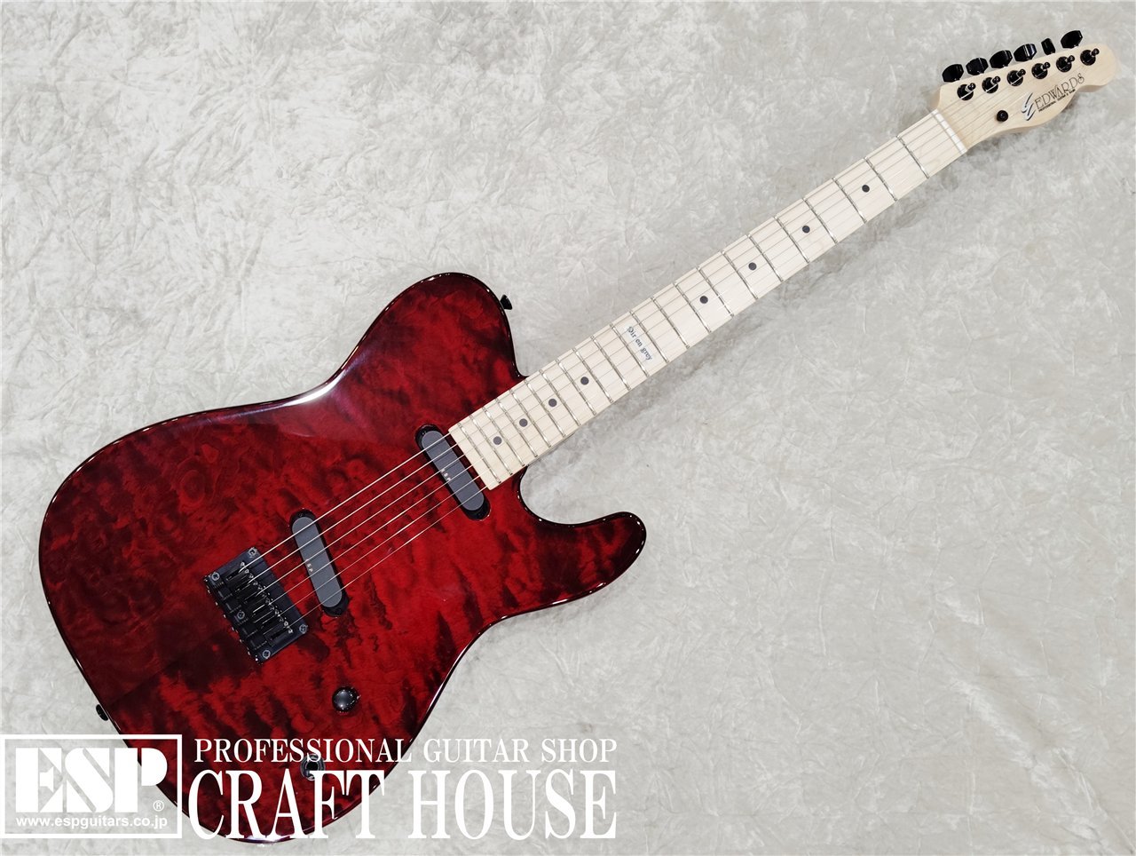 楽天市場】イー・エス・ピー Edwards E-DR-II-7ST See Thru Dark Red