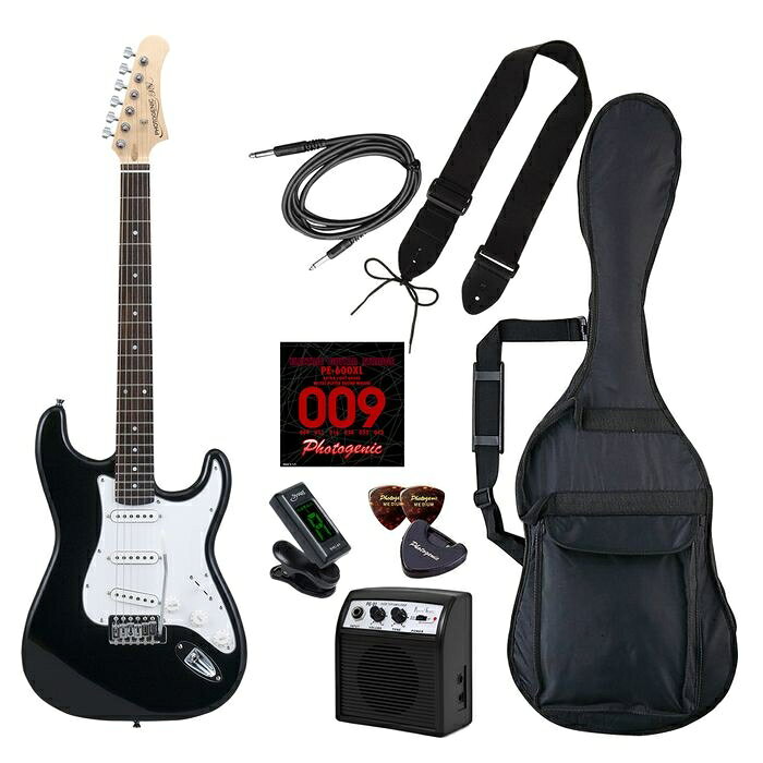 エレキギター ホワイト 袋付き Amazon | Donner エレキギター 初心者セット STタイプ コイルタップ 6