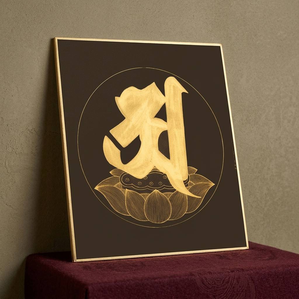 楽天市場】中物産 仏 曼荼羅 マンダラ 色紙 阿字 阿字観 商サイズ100