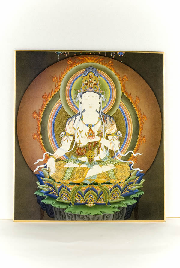 楽天市場】中物産 仏画色紙 丑 寅歳の守り本尊 虚空蔵菩薩 84012