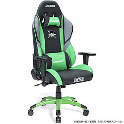 AKRacing｜エーケーレーシング ゲーミングチェア シート W390xD495xH1280～1350mm ONE PIECE コラボレーション ゾロ AKR-ONEPIECE-ZORO