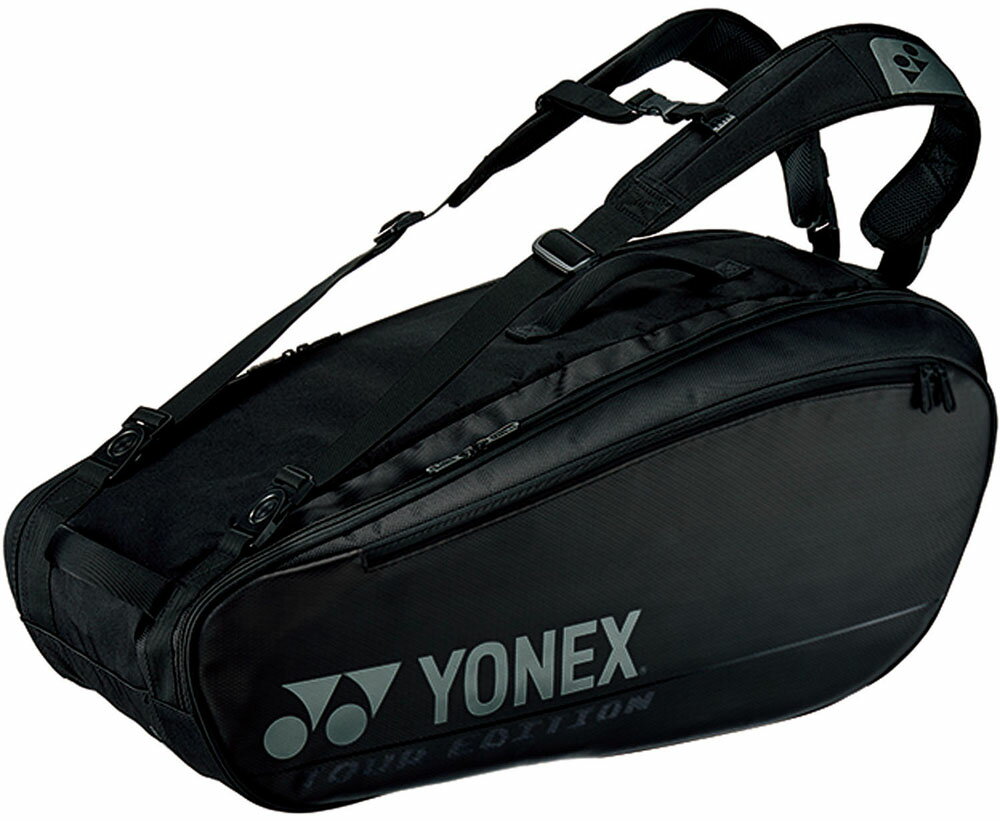 YONEX - 【美品】ヨネックス  ラケットバッグ6  ブラック/ゴールド BAG1612R YONEX - 【美品】ヨネックス ラケットバッグ6 ブラック/ゴールド