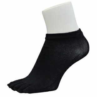 イトイテックス Itoitex 指ソックス ショート ブラック PSO-03