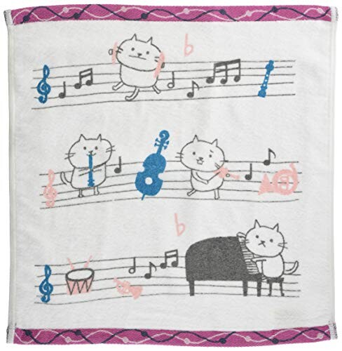 SKGT139-01 トーンステップ・ゲストタオル ねこふんじゃった