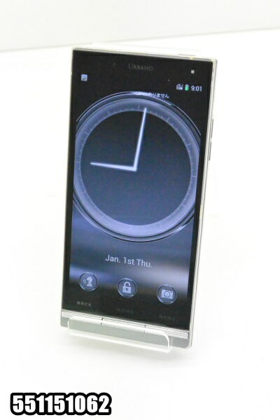 ☆ au URBANO V04 KYV45 プラチナシルバー KYOCERA KYV45 URBANO V04 プラチナシルバー SIMフリー au 中古