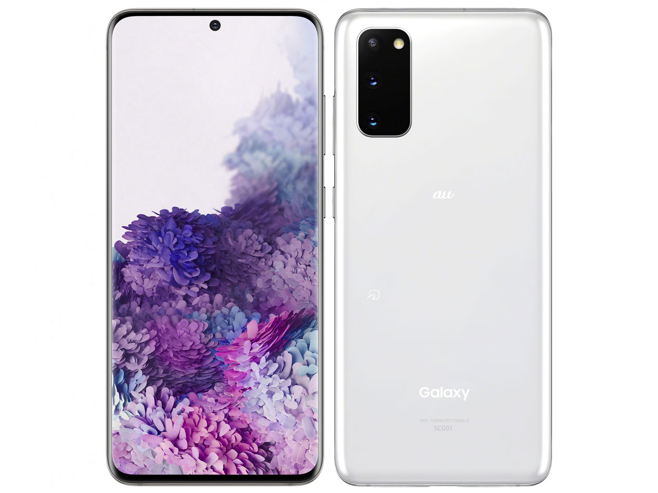 SAMSUNG サムスン Galaxy S20 5G 128GB クラウドホワイト SCG01 auロック解除SIMフリー