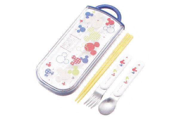 ディズニー　食洗機対応スライド式トリオセット　ミッキー　カラフルポップ