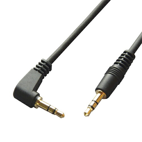 3.5mm ステレオミニプラグケーブル 5m L型-ストレート オス-オス オーディオケーブル 5m VM-4077