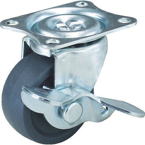 TRUSCO TYGEB-50 キャスター TYGシリーズ 自在SP付 エラストマー車 50mm ストッパー付