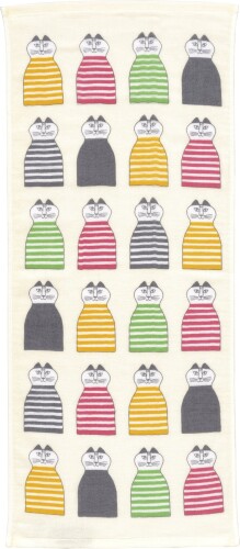 リサラーソン フェイスタオル 片面ガーゼロングタオル ミンミ 北欧 丸眞 日本製 キャラクター