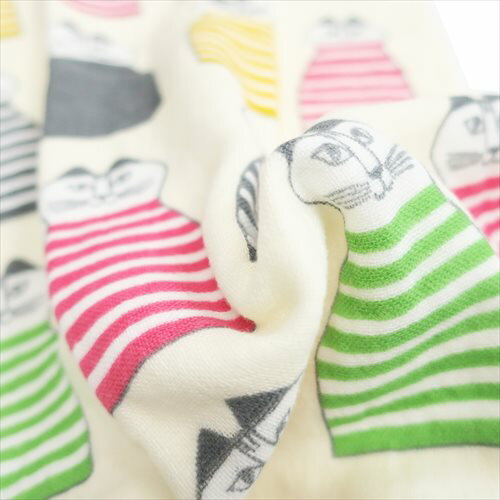 リサラーソン フェイスタオル 片面ガーゼロングタオル ミンミ 北欧 丸眞 日本製 キャラクター