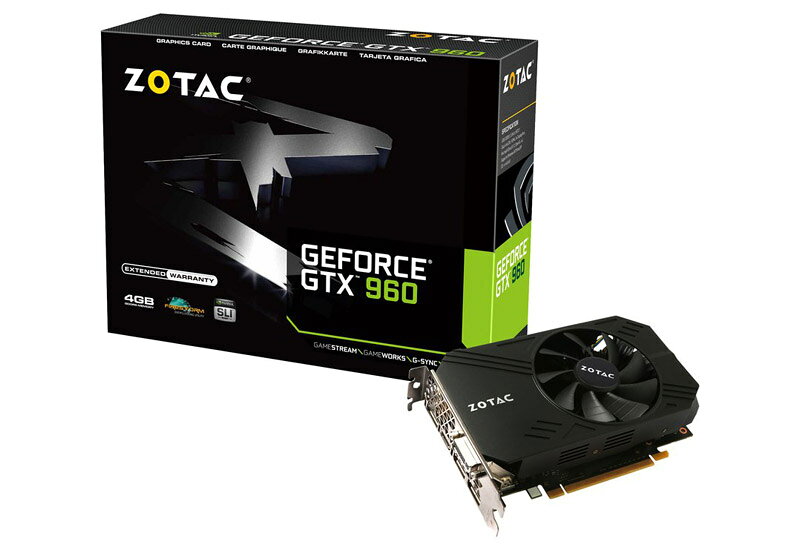 ZOTACGeforce GTX 960 Single Fan 4GB ZTGTX96-4GD5R02/ZT-90311-10M