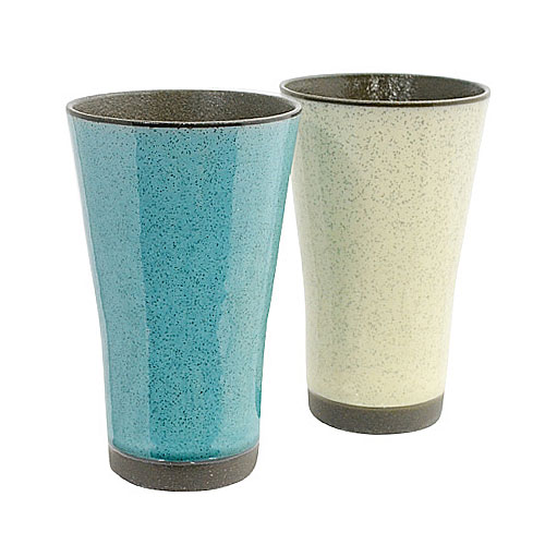 アワサカ かいらぎ 泡立ちカップペア 木箱入 ギフト 日本製 美濃焼 食器 陶器 aw0174546088005521