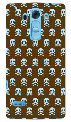 coverfull スカル柄 ブラウン ブルー design by artwork / for disney mobile on docomo dm- /docomo dlgdm1-abwh-151-m810