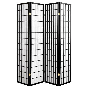 SKR-175BK ハイタイプ障子4連スクリーン ブラック