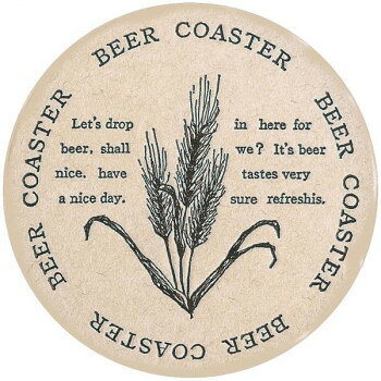 紙コースター beer   13703 茶 pkcs302