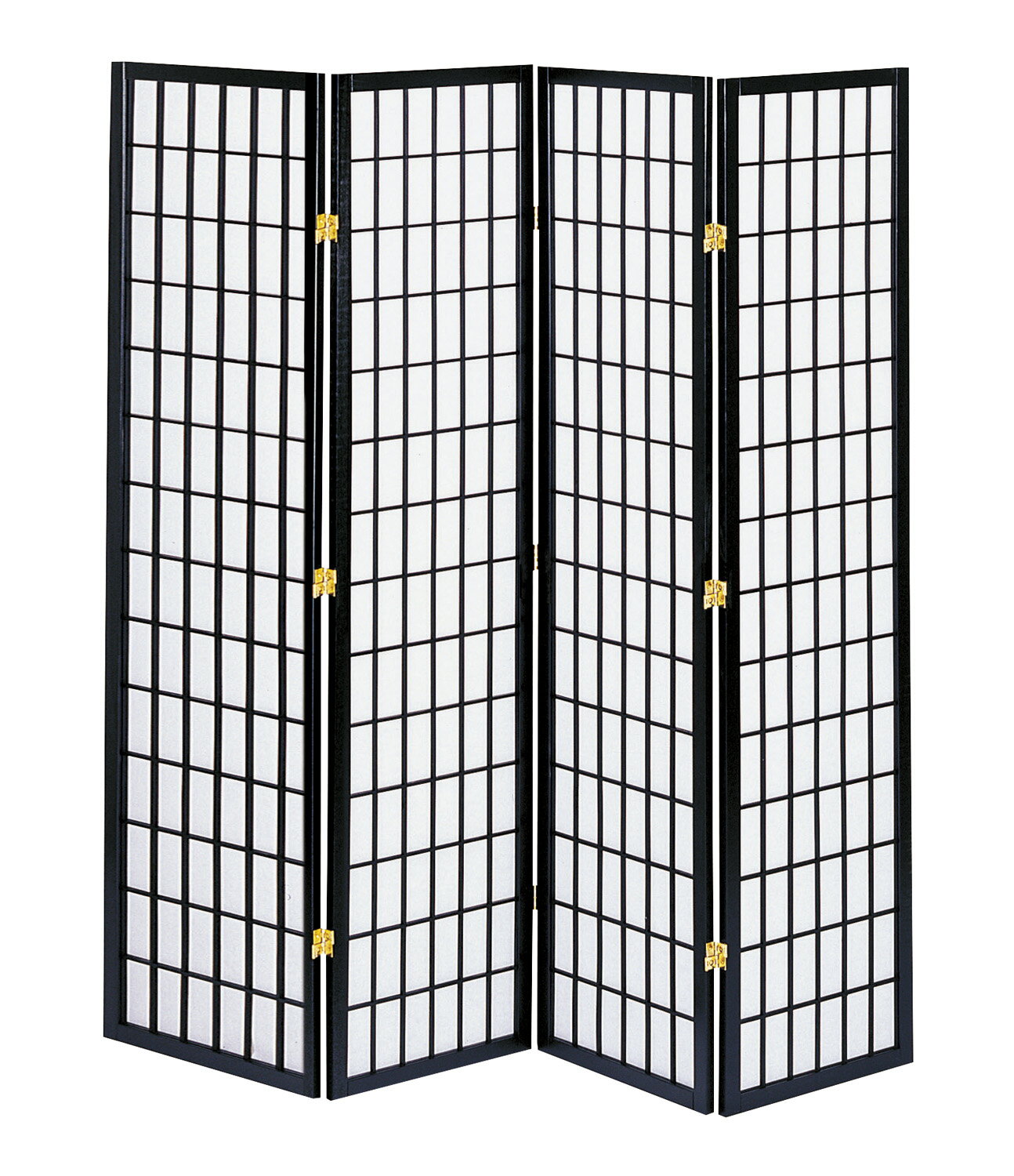 KOEKI 弘益 和風衝立4連 JP-M180-4（BK）