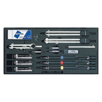 独式S型製図器セット 10本組19品 No.01-528
