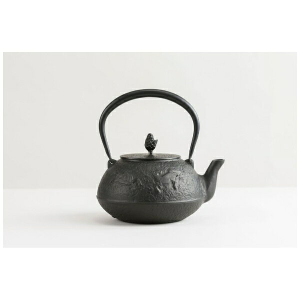 岩鋳 南部鉄器 鉄瓶 黒焼付 14型 平六 アラレ 急須 金属工芸 未使用品