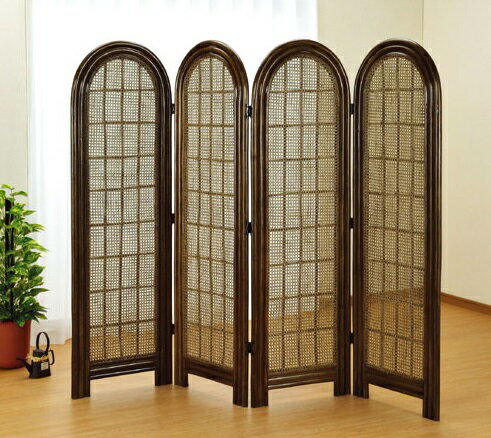 今枝商店 Romantic Rattan スクリーン 4連 B460B 自然素材 手作り ラタン 北海道 離島不可