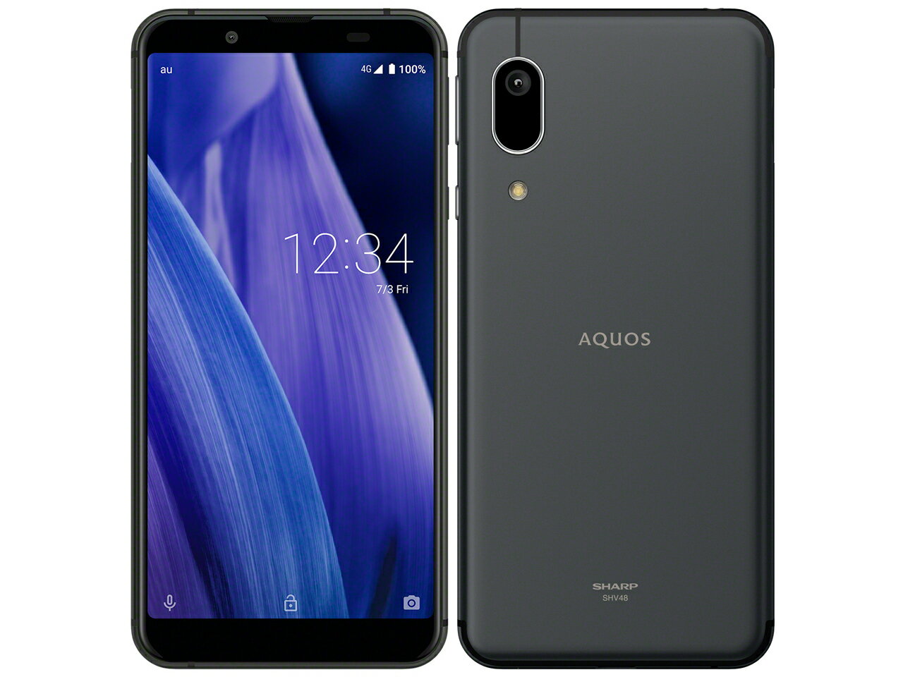 UQMOBILE AQUOS sense3 basic 32GB ブラック SHV48SKU UQ mobileロック解除SIMフリー