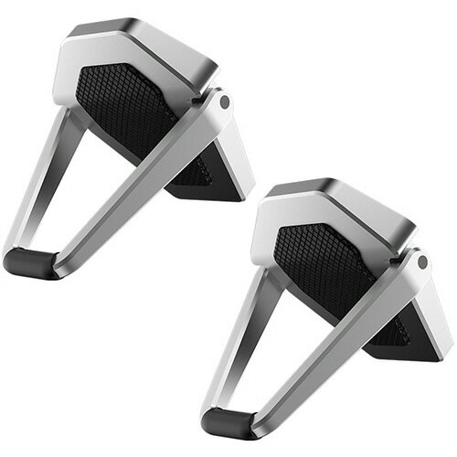 Owltech オウルテック ノートパソコン対応 9～21インチ 貼り付けるだけ コンパクトメタルスタンド シルバー OWL-PCSTD02-SI