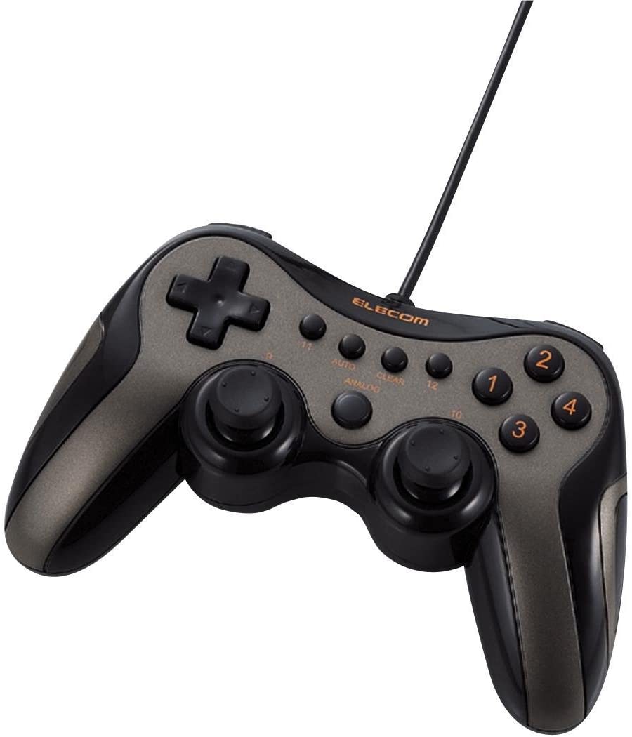 エレコム　12ボタン高耐久USBゲームパッド　JC-U3312SBK　ブラック USBタフゲームパッド - JC-U3312SBK