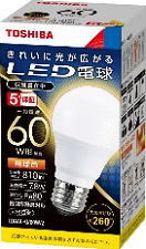 東芝 LDA8L-G/60W/2