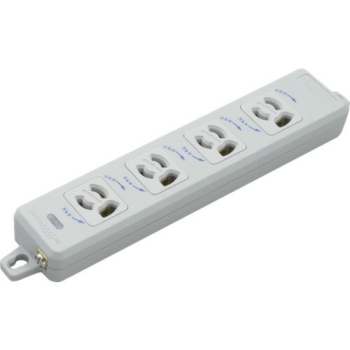 明工社｜Meikosha 明工 横形OA用抜け止め接地タップ4コ口 ランプ、マグネット付 コードなし