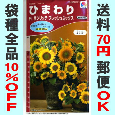 ヒマワリの種 f1サンリッチ フレッシュミックス タキイ交配