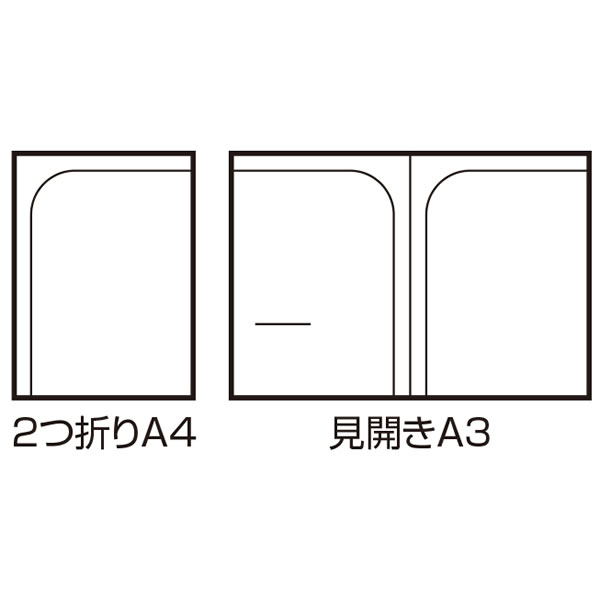 ページイン クープレファイル A4(見開きA3) PAL-200-10 ブルー