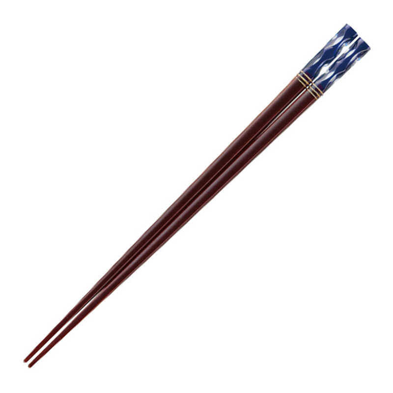 イシダ｜ISHIDA 箸 23.5cm アクリア 切子 木製 天然木 漆 青