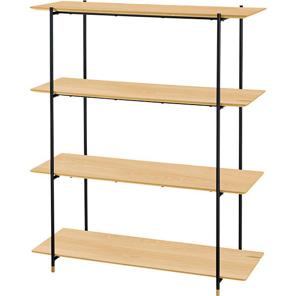 東谷 4段 オープンシェルフJPB-102 天然木ウォルナット/ スチール 東谷