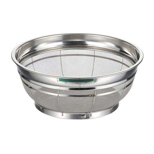 4700471800104 本間冬治工業 弁慶 18－8F型ザル カラーバー付 18cm グリーン
