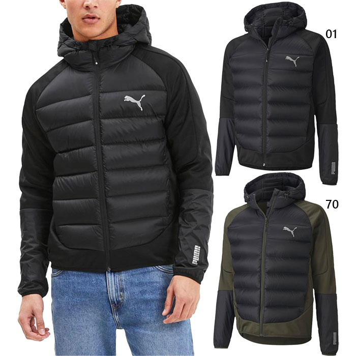 新品　PUMA　プーマ　ハイブリッド　ダウンジャケット　ブラック PUMA - PUMA ハイブリッド ジップ アップ ダウンの通販 by CYCLE