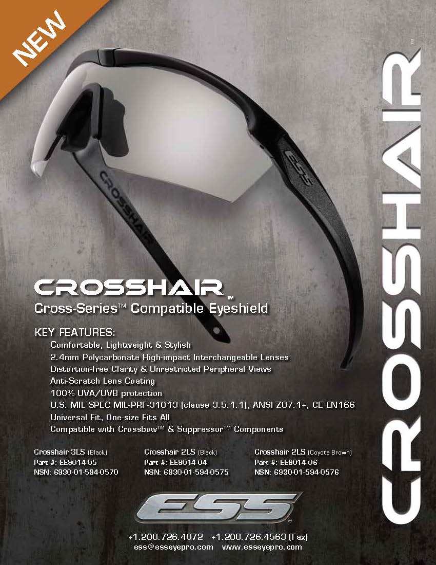 楽天市場】ess/サングラス crosshair s 防弾 交換レンズ 黒 ee9014-5