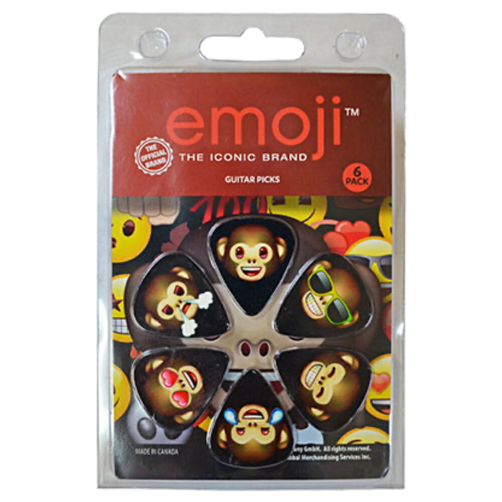 perri’s/ペリーズ  りギターピック サル lp-emo7 6picks emoji monkeys