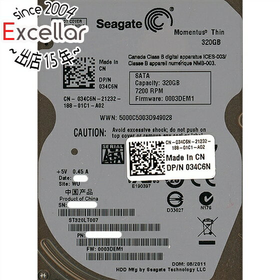 SEAGATE製HDD ST320LT007 320GB SATA600 7200