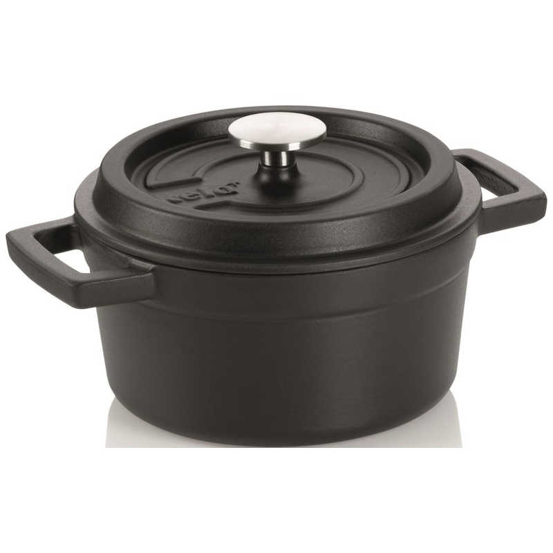 kela(ケラ) ココットロンド 24cm 4L ラウンド ブラック Calido 12471